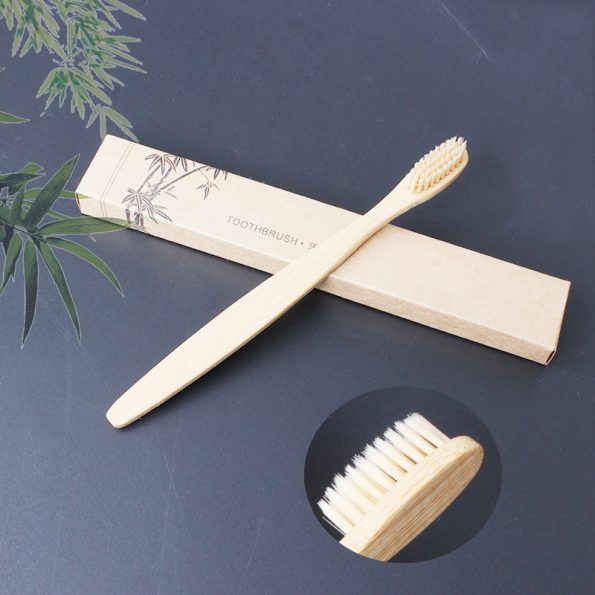Natural četkica za zube od bambusa- ekološka – bela četka