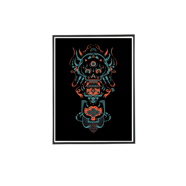 Slika u ramu – print – Aztec Totem