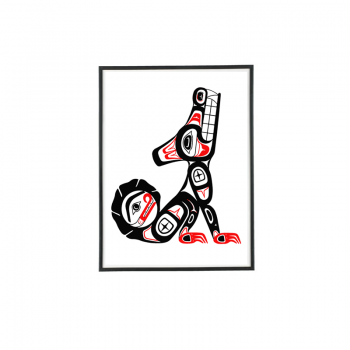 Slika u ramu - print - kojot totem